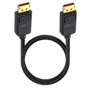 Kabel, Displayport 2.1, 52Gbps, 1.8m - Svart