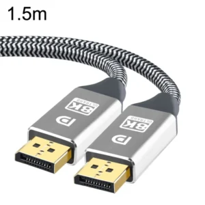Kabel, Displayport, 1.4, 8K, 1.5m - Silver - Grå