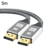 Kabel, Displayport, 1.4, 8K, 5m - Silver - Grå