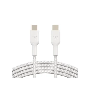Kabel, USB-C till USB-C, 60W, 1m - Vit